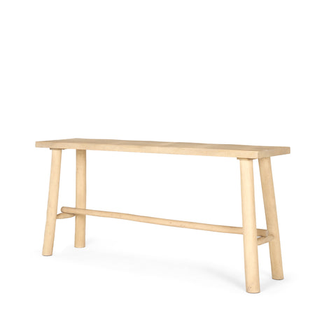 Sekou Light Brown Wooden Craftsman Console Table from Mercana - Luna Furniture