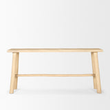 Sekou Light Brown Wooden Craftsman Console Table from Mercana - Luna Furniture