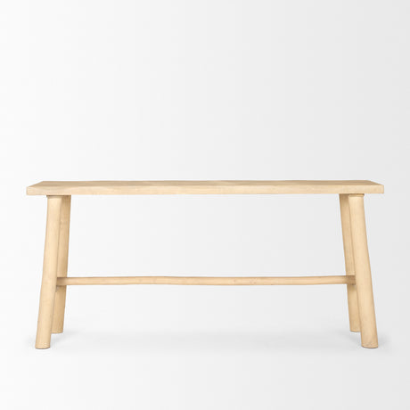 Sekou Light Brown Wooden Craftsman Console Table from Mercana - Luna Furniture