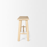 Sekou Light Brown Wooden Craftsman Console Table from Mercana - Luna Furniture