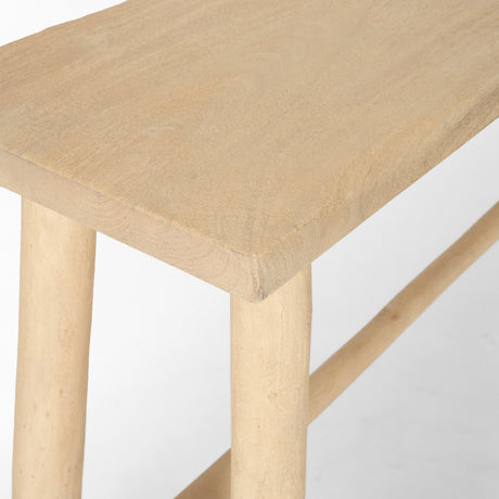 Sekou Light Brown Wooden Craftsman Console Table from Mercana - Luna Furniture