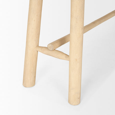 Sekou Light Brown Wooden Craftsman Console Table from Mercana - Luna Furniture