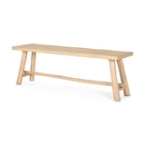 Sekou Light Brown Wooden Craftsman Bench from Mercana - Luna Furniture