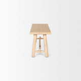Sekou Light Brown Wooden Craftsman Bench from Mercana - Luna Furniture
