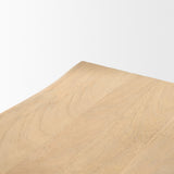 Sekou Light Brown Wooden Craftsman Bench from Mercana - Luna Furniture
