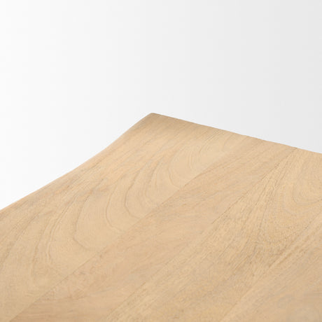 Sekou Light Brown Wooden Craftsman Bench from Mercana - Luna Furniture