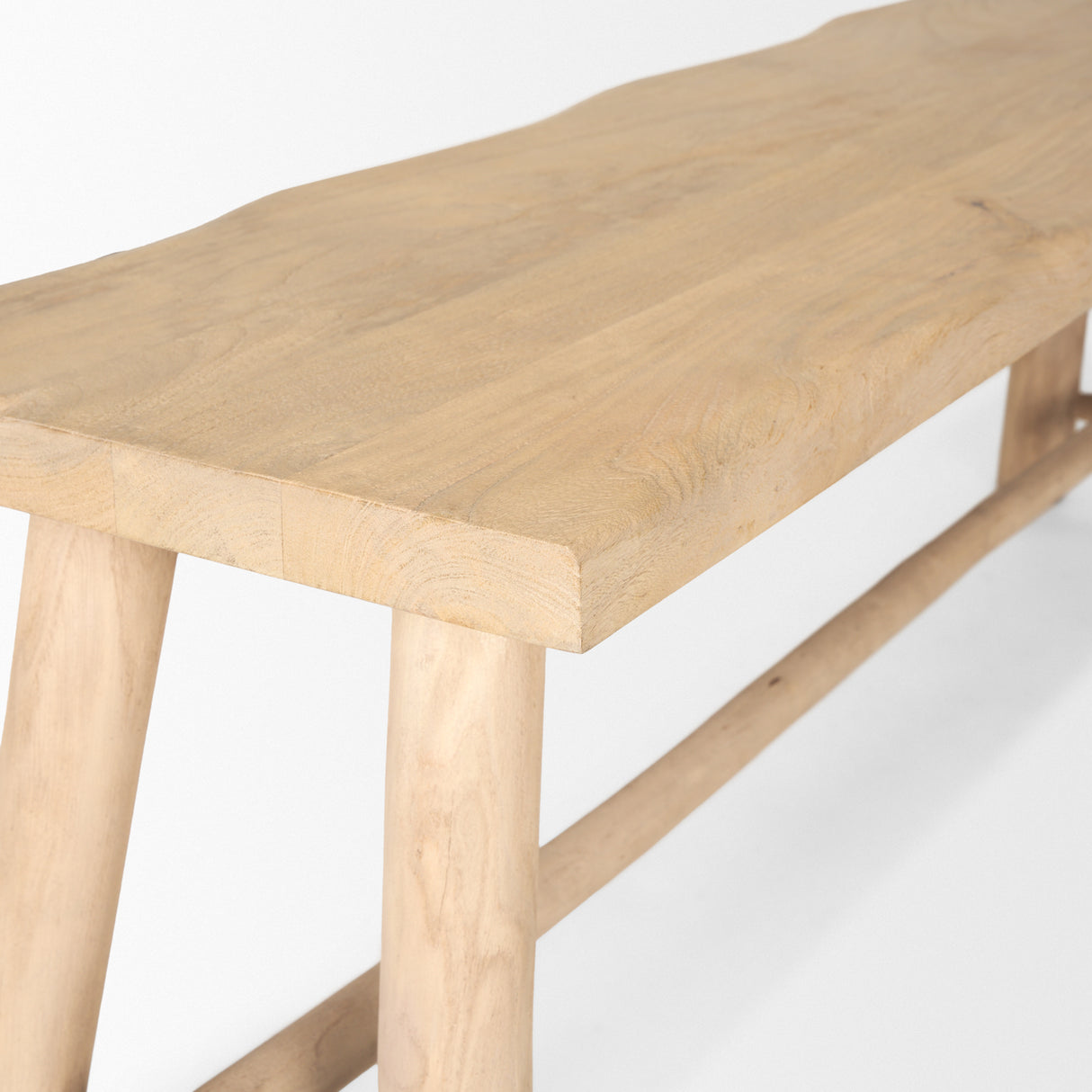 Sekou Light Brown Wooden Craftsman Bench from Mercana - Luna Furniture
