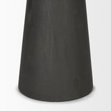 Maxwell 48L x 48W x 30H Round White Marble Top w/ Black Metal and Wood Pedestal Base Dining Table from Mercana - Luna Furniture
