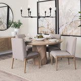Palisades Gray Upholstery w/ Solid Wood Armless Dining Chair, Set of 2 from Mercana - Luna Furniture