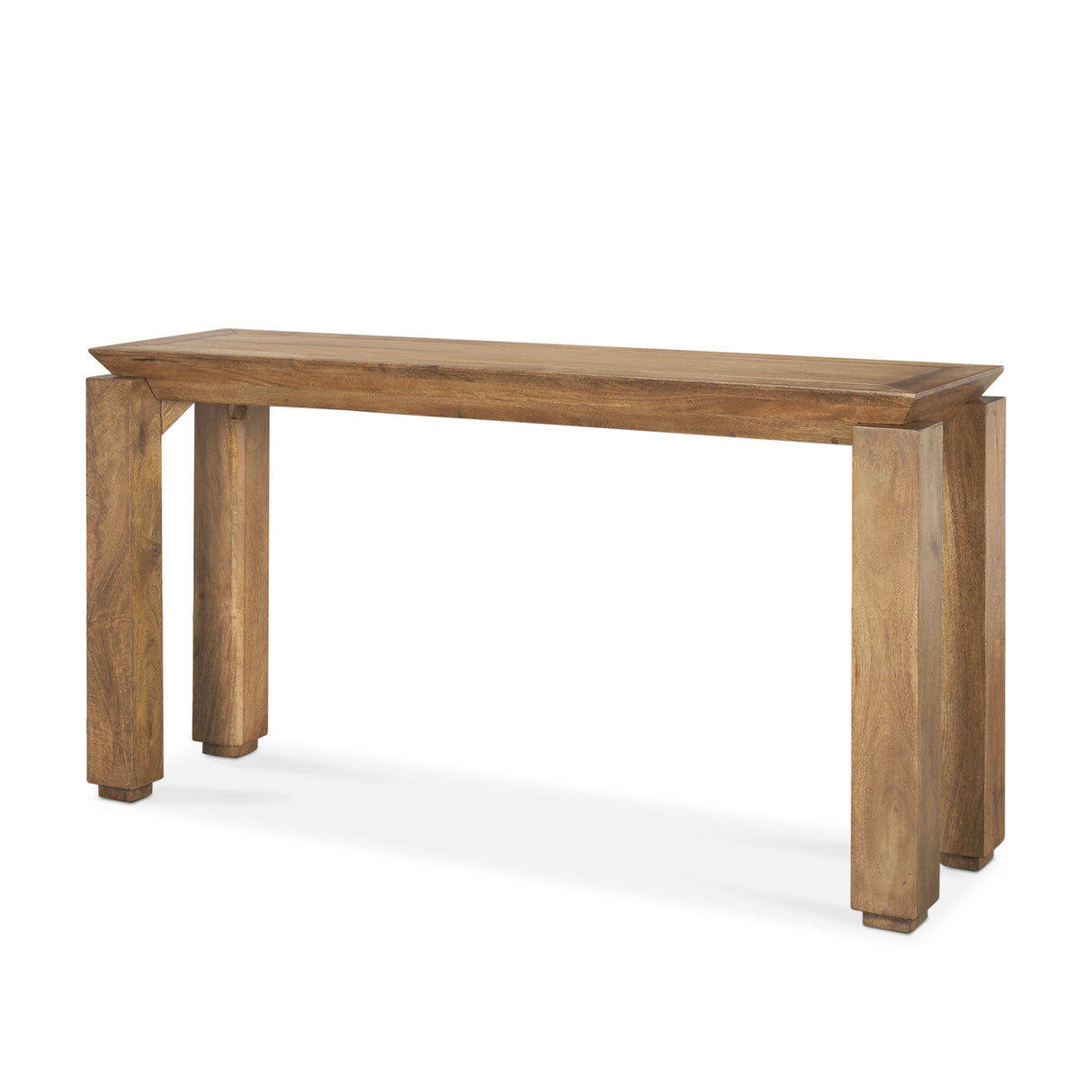 Sapphira Brown Wood Tapered Top Console Table from Mercana - Luna Furniture