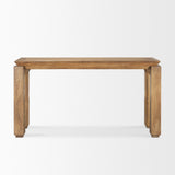Sapphira Brown Wood Tapered Top Console Table from Mercana - Luna Furniture