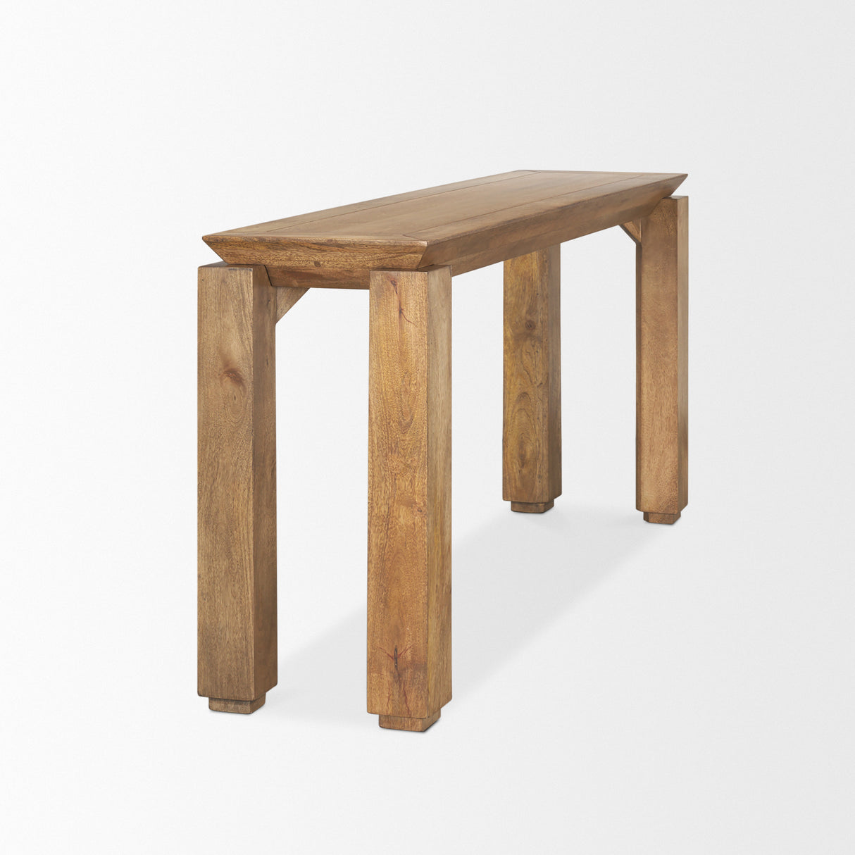 Sapphira Brown Wood Tapered Top Console Table from Mercana - Luna Furniture