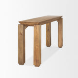Sapphira Brown Wood Tapered Top Console Table from Mercana - Luna Furniture