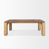 Sapphira Brown Wood Tapered Top Rectangular Dining Table from Mercana - Luna Furniture