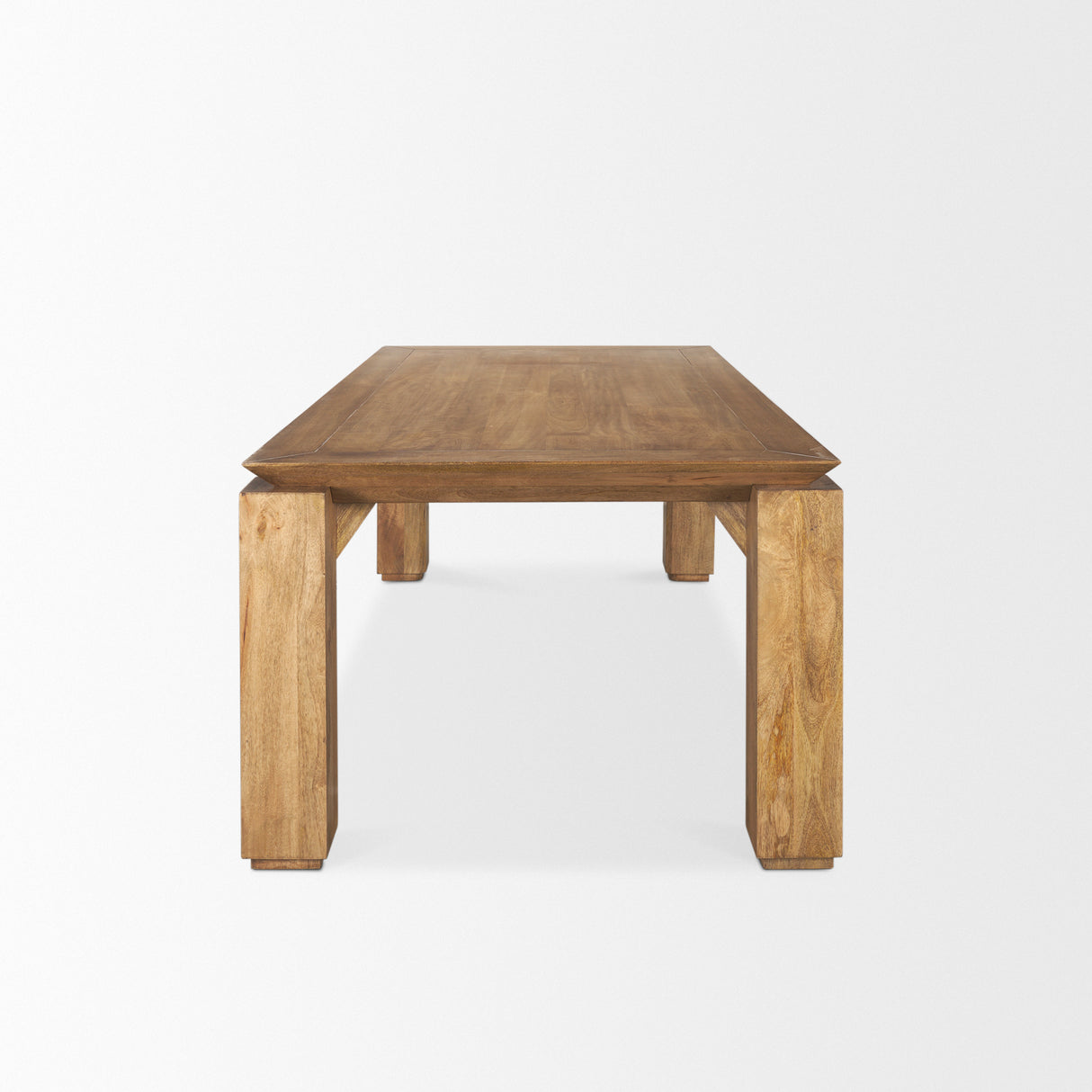 Sapphira Brown Wood Tapered Top Rectangular Dining Table from Mercana - Luna Furniture