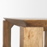 Sapphira Brown Wood Tapered Top Rectangular Dining Table from Mercana - Luna Furniture