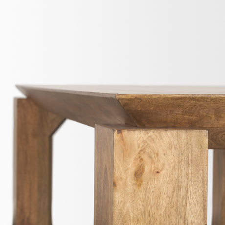 Sapphira Brown Wood Tapered Top Rectangular Dining Table from Mercana - Luna Furniture