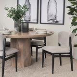 Cline 20.9L x 23.0W x 31.9H Gray Fabric W/Black Wood Dining Chair, Set of 2 from Mercana - Luna Furniture