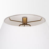 Salaah Antique Gold Brushed Metal w/ Cream Shade Table Lamp from Mercana - Luna Furniture