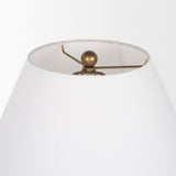 Sadiyah Antiqued Gold Brushed Metal w/ Cream Shade Table Lamp from Mercana - Luna Furniture