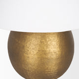 Sadiyah Antiqued Gold Brushed Metal w/ Cream Shade Table Lamp from Mercana - Luna Furniture