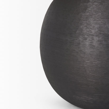 Sadiyah Black Brushed Metal w/ Beige Shade Table Lamp from Mercana - Luna Furniture