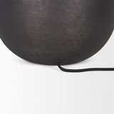 Sadiyah Black Brushed Metal w/ Beige Shade Table Lamp from Mercana - Luna Furniture