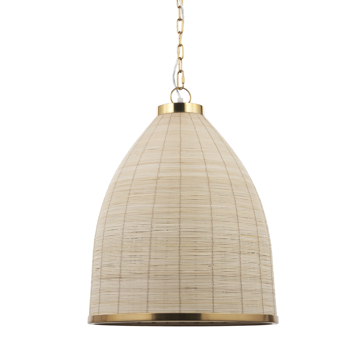 Saliha Cane w/ Brass Metal Pendant Light from Mercana - Luna Furniture