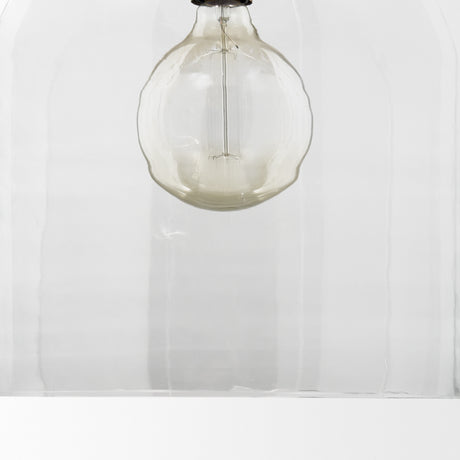 Sadah Large Clear Blown Glass w/ Gold Metal Pendant Light from Mercana - Luna Furniture
