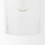 Sadah Tall Clear Blown Glass w/ Gold Metal Pendant Light from Mercana - Luna Furniture