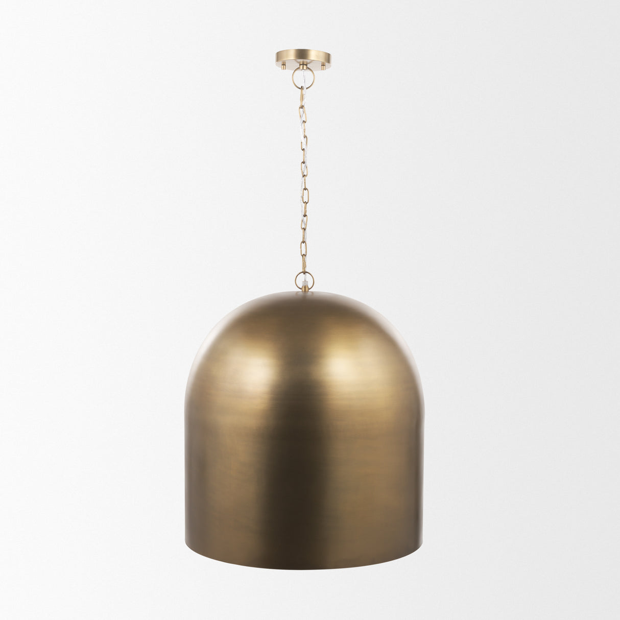 Sanne Antiqued Gold Metal w/ Silver Foil Large Pendant Light from Mercana - Luna Furniture
