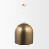 Sanne Antiqued Gold Metal w/ Silver Foil Large Pendant Light from Mercana - Luna Furniture