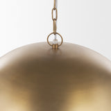 Sanne Antiqued Gold Metal w/ Silver Foil Large Pendant Light from Mercana - Luna Furniture