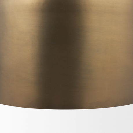 Sanne Antiqued Gold Metal w/ Silver Foil Large Pendant Light from Mercana - Luna Furniture