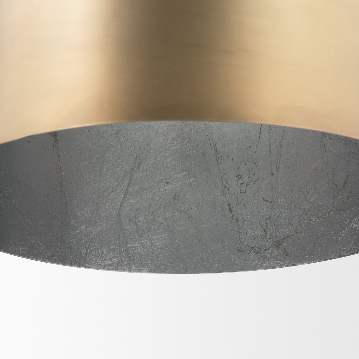 Sanne Antiqued Gold Metal w/ Silver Foil Large Pendant Light from Mercana - Luna Furniture