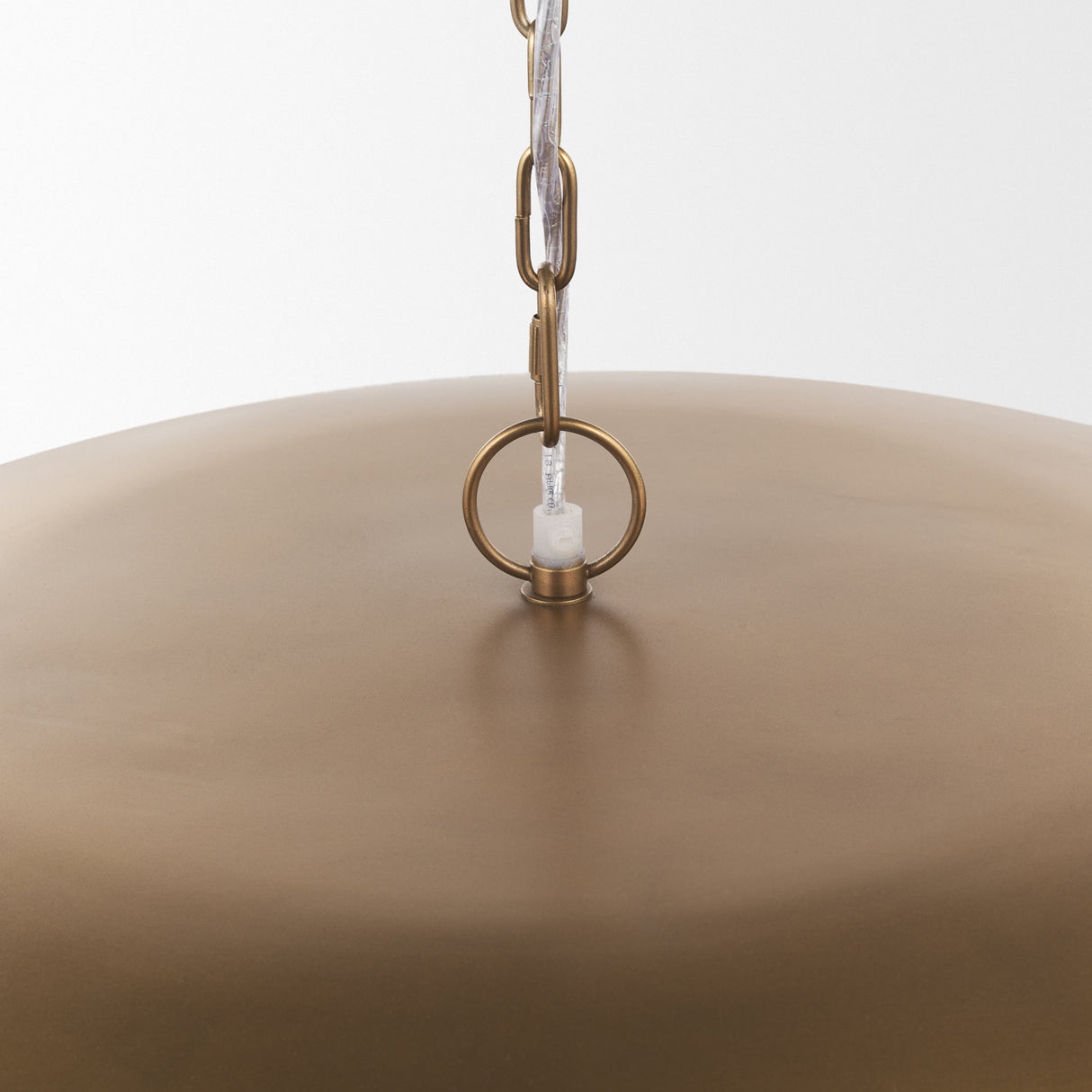 Sanne Antiqued Gold Metal w/ Silver Foil Wide Pendant Light from Mercana - Luna Furniture