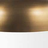 Sanne Antiqued Gold Metal w/ Silver Foil Wide Pendant Light from Mercana - Luna Furniture