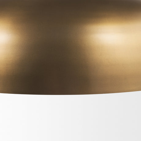 Sanne Antiqued Gold Metal w/ Silver Foil Wide Pendant Light from Mercana - Luna Furniture