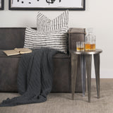 Jenna Cream w/ Black Print Linen Square Decorative Pillow Cover from Mercana - Luna Furniture