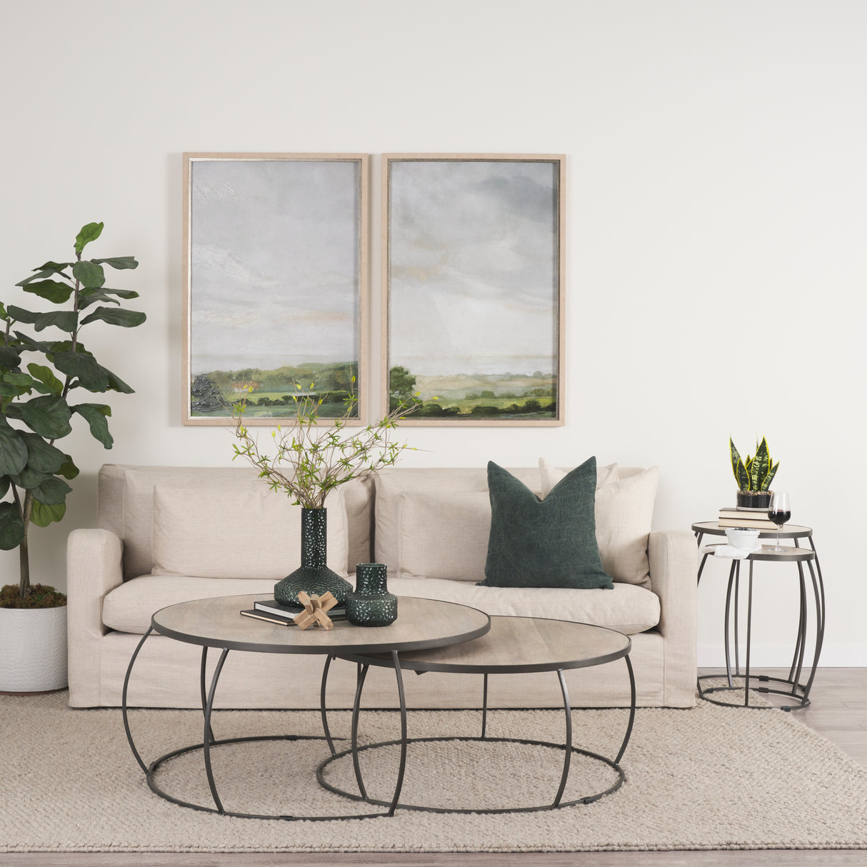Jack Green Linen Square Decorative Pillow Cover from Mercana - Luna Furniture