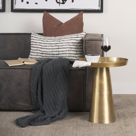 Roland Satin Brass Cast Aluminum Metal Accent Table from Mercana - Luna Furniture