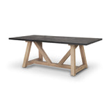 Rialto Rectangular Two-Tone Black and Brown Solid Wood Dining Table from Mercana - Luna Furniture