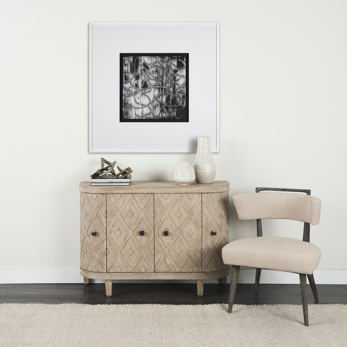 Continuous Strand II by Studio M a handmade Original Framed Artwork under Glass from Mercana - Luna Furniture