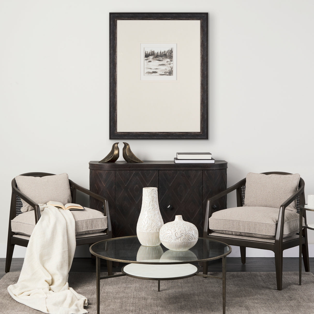 Meadow View by Studio M a handmade Original Framed Artwork under Glass from Mercana - Luna Furniture