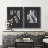 Contrasting Paths II by Studio M a handmade Original Framed 3D Textured Artwork under Glass from Mercana - Luna Furniture