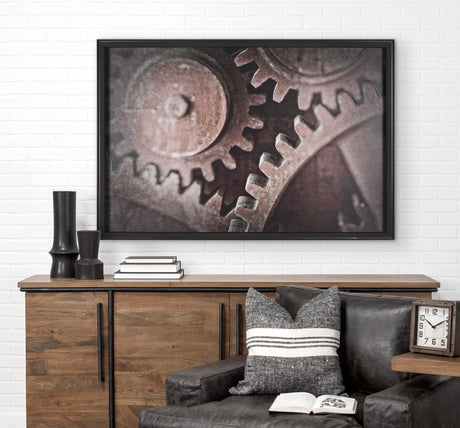 Industrial Collect - Cog by Michael Banks a Hand Embellished Textured Framed Photo Art Print from Mercana - Luna Furniture