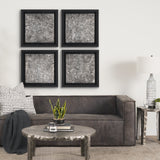 Pewter Leaves III by Morgan McLaren a Framed Art Print Matted under Glass from Mercana - Luna Furniture