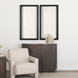 White Vines II (SET OF 2) by Studio M a handmade Original Framed 3D Textured Artwork under Glass from Mercana - Luna Furniture