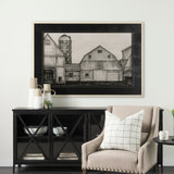 Barn Buildings I by CV a Hand Embellished Textured Framed Art Print Matted under Glass from Mercana - Luna Furniture
