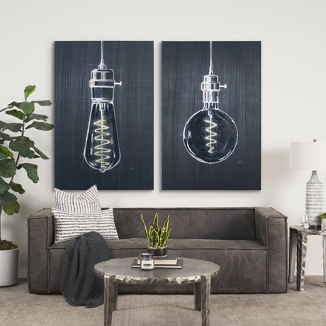 Bright Idea II by Mercana Studio a Hand Embellished Textured Canvas from Mercana - Luna Furniture